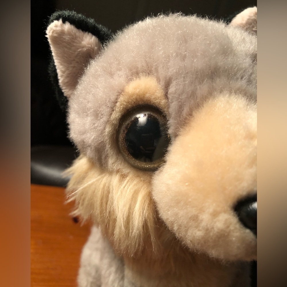 Adventure Planet Wolf Pup - Gray Beige Tan - Big Sparkle Eyes - Picture 2 of 10
